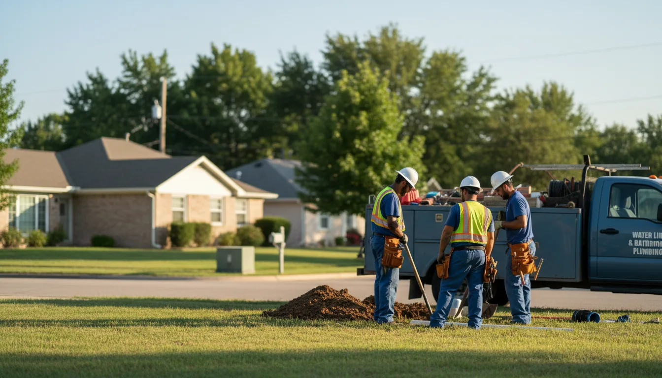 Residential water line and bathroom plumbing service in Richland, TX